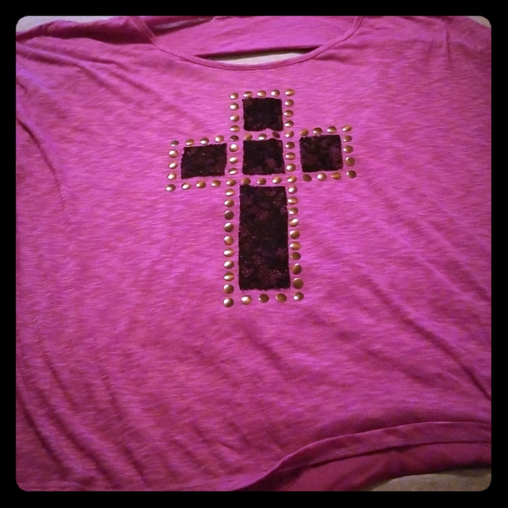 Plus size see thru shirt.